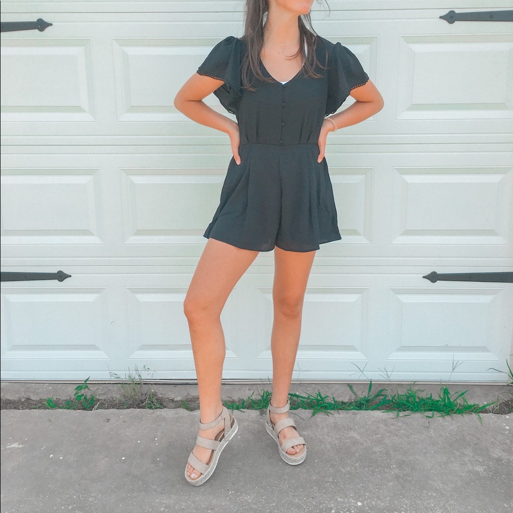 Francescas black romper shorts